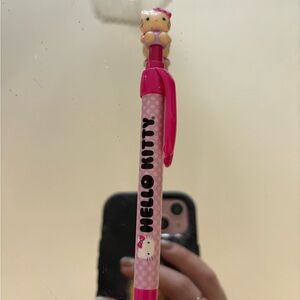 2015 Hello Kitty Pink Novelty Ballpoint Pen with Character Topper